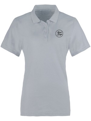 Women Premium Polo T-Shirt Gray