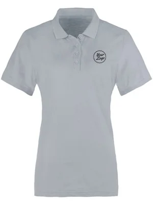 Women Premium Polo T-Shirt Gray