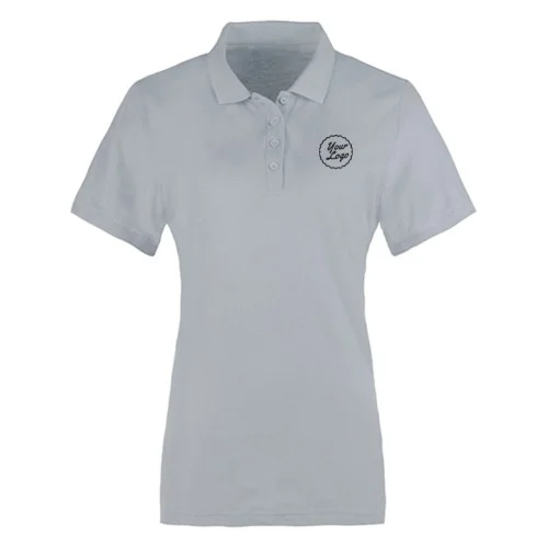 Women Premium Polo T-Shirt Gray