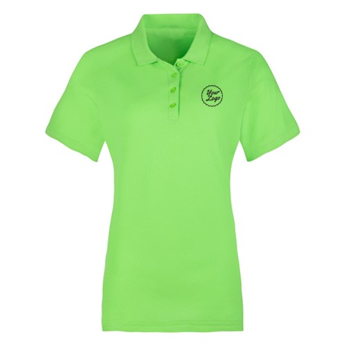 Women Premium Polo T-Shirt Light Green