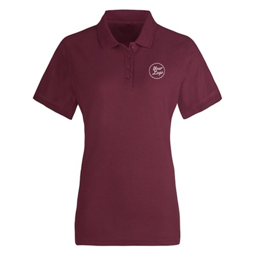 Women's Classic Polo T-Shirt Maroon