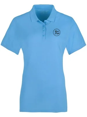 Women Premium Polo T-Shirt Polo Blue