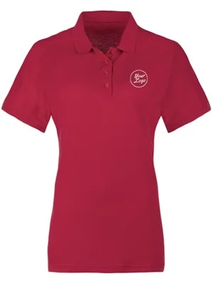 Women's Classic Polo T-Shirt Red Women's Classic Polo T-Shirt Red