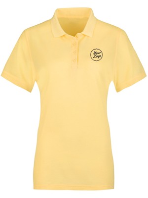 Women Premium Polo T-Shirt Yellow