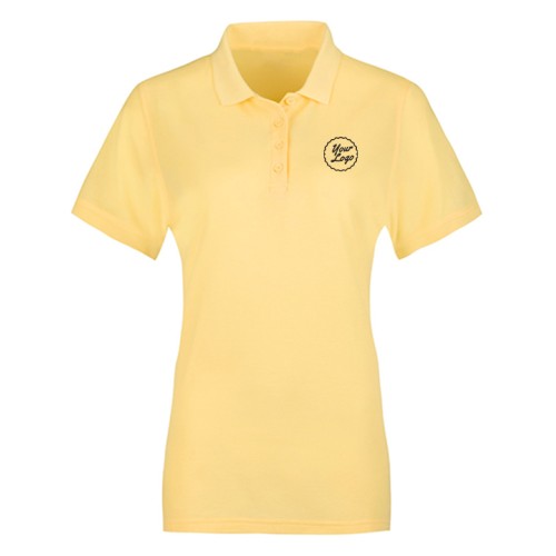 Women Premium Polo T-Shirt Yellow