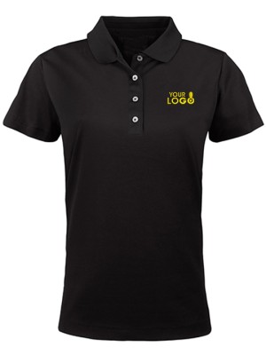 SmartWear Black Polo T-Shirt for Women