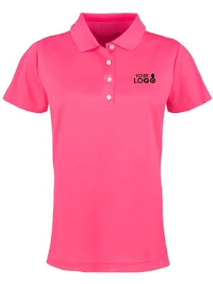SmartWear Pink Polo T-Shirt for Women