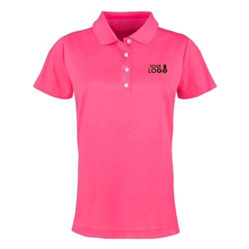 SmartWear Pink Polo T-Shirt for Women