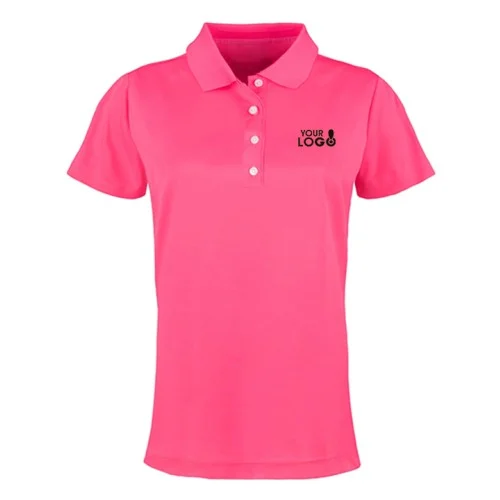 SmartWear Pink Polo T-Shirt for Women