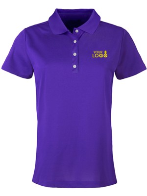 SmartWear Purple Polo T-Shirt for Women