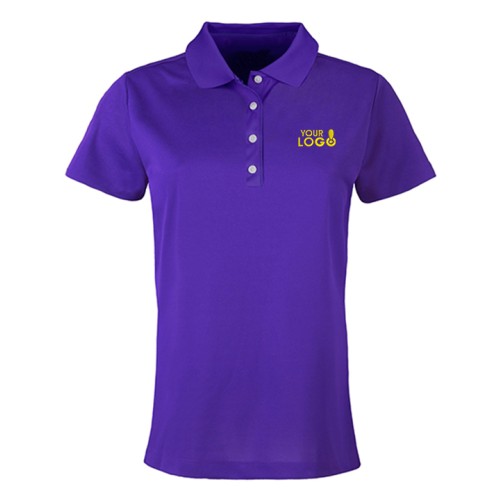 SmartWear Purple Polo T-Shirt for Women