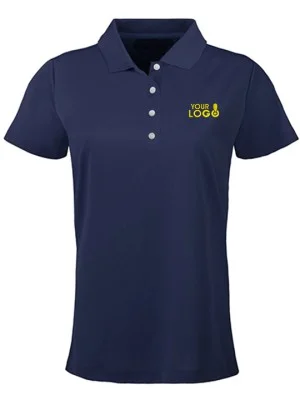 SmartWear Navy Blue Polo T-Shirt for Women