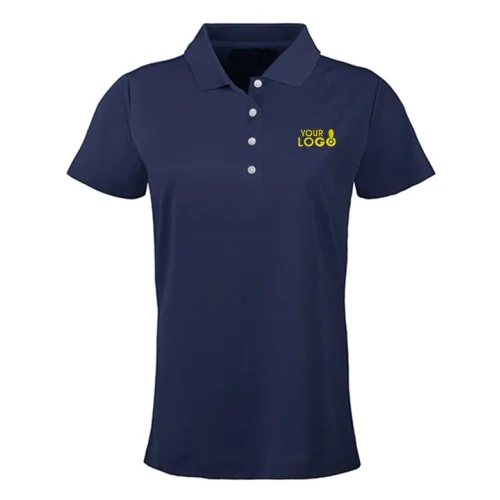 SmartWear Navy Blue Polo T-Shirt for Women
