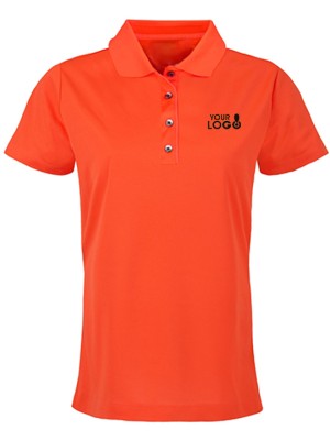 SmartWear Orange Polo T-Shirt for Women