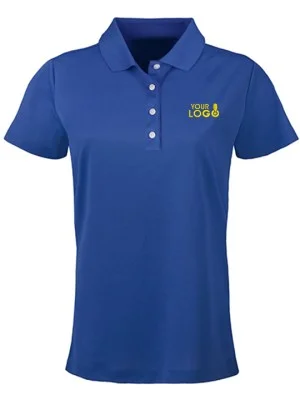 SmartWear Royal Blue Polo T-Shirt for Women