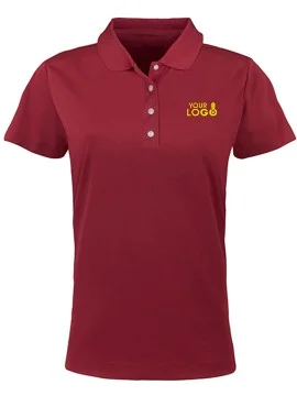 SmartWear Red Polo T-Shirt for Women