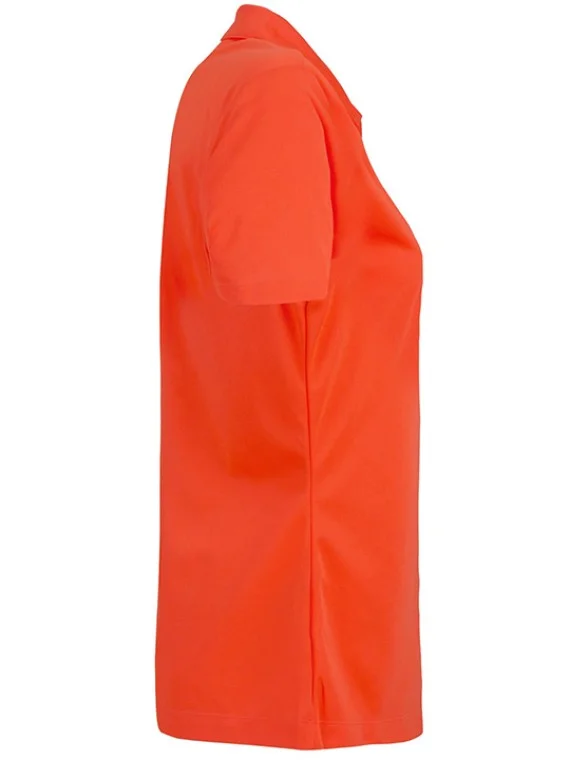 SmartWear Orange Polo T-Shirt for Women