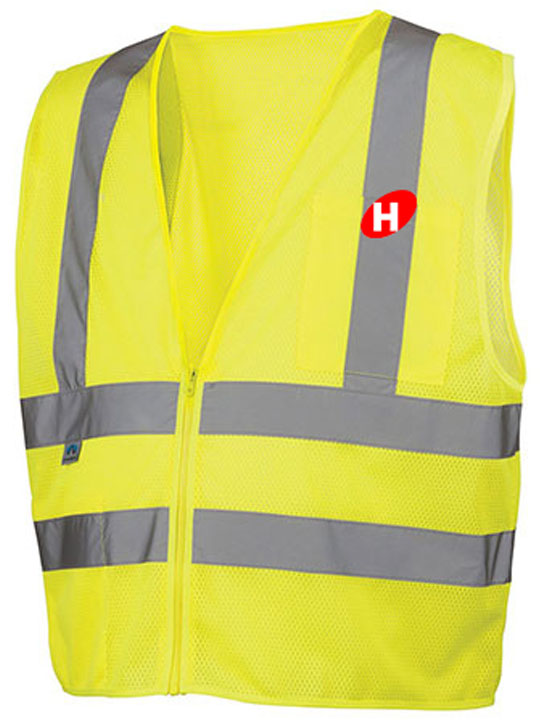Majestic Class 3 Hi Vis Yellow Bomber Jacket with Reflective X-Back 75-1331