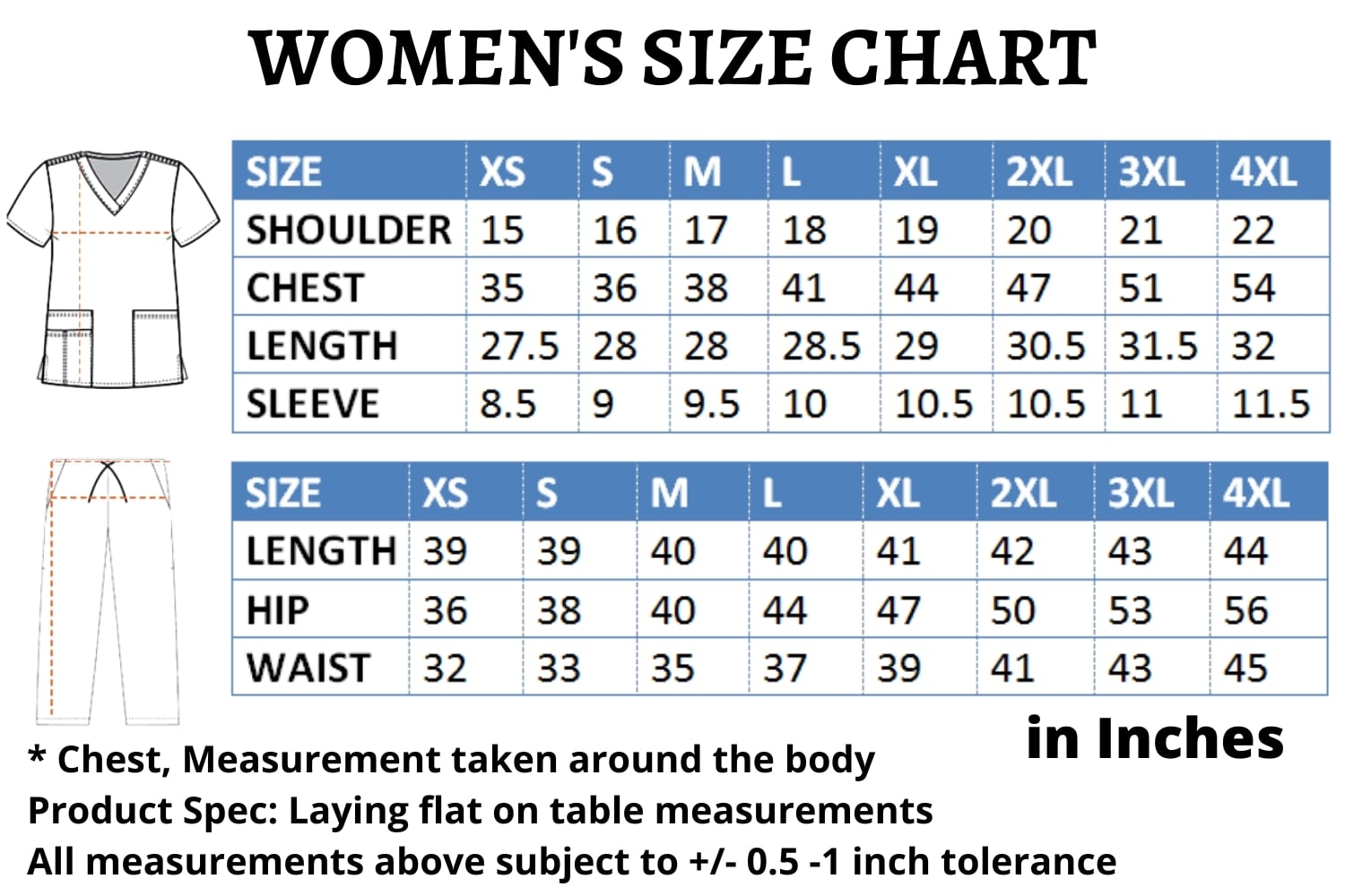 Ladies suit deals size chart