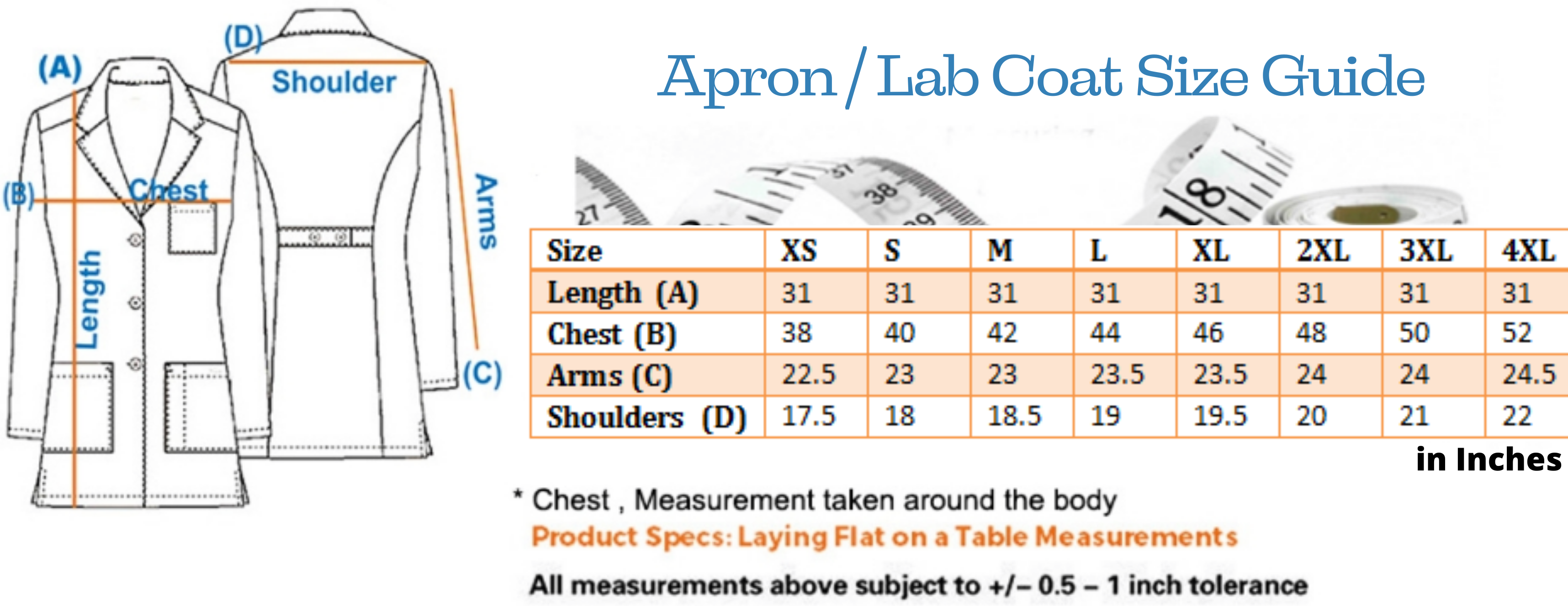 Lab Coat Size Chart Ubicaciondepersonas Cdmx Gob Mx